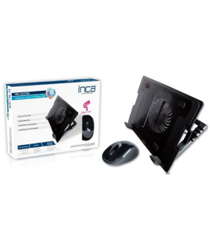 INCA INC-341TSS 13" ~ 17" ABS Plastik Siyah Notebook Soğutucu+Mouse Set Ayarlanabilir Stand